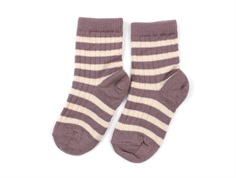 MP socks wool dark purple dove stripes (2-pack)